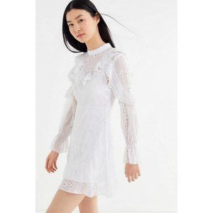 Urban Outfitters Arlington Eyelet Mock Neck Dress